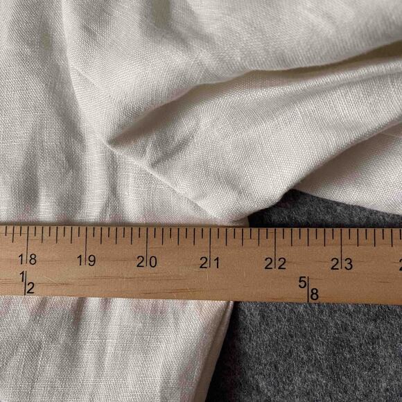 Jones New York Women's Collarless Button-Front Jacket White 100% Linen Size L - Picture 6 of 7